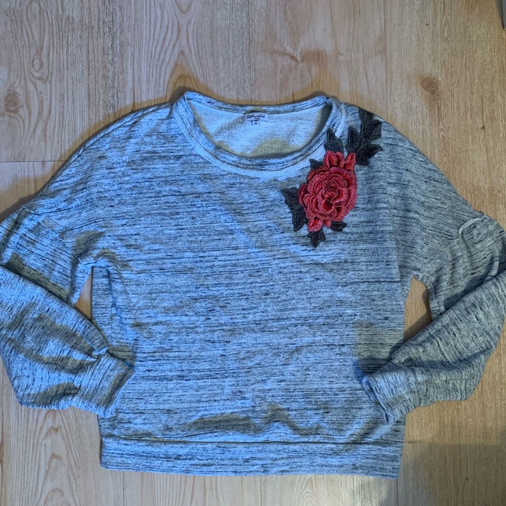 Splendid puff sleeve sweatshirt